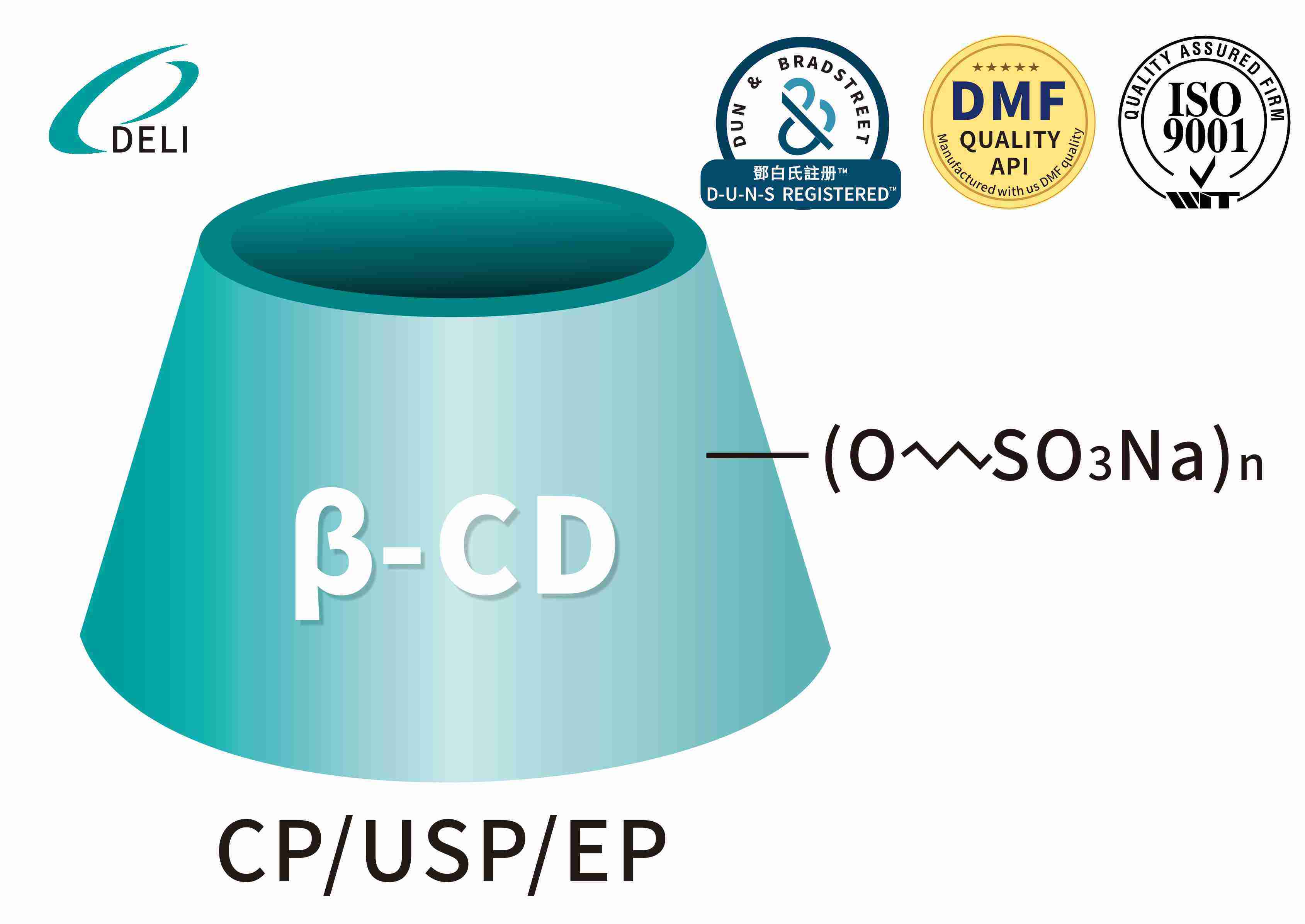 Betadex sulfobutüüleeter naatrium USP 99%